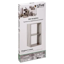 Étagère 2 cases Effet chêne gris Mix N' Modul - 5Five