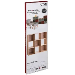 Étagère 9 cases Effet chêne naturel Mix N' Modul - 5Five