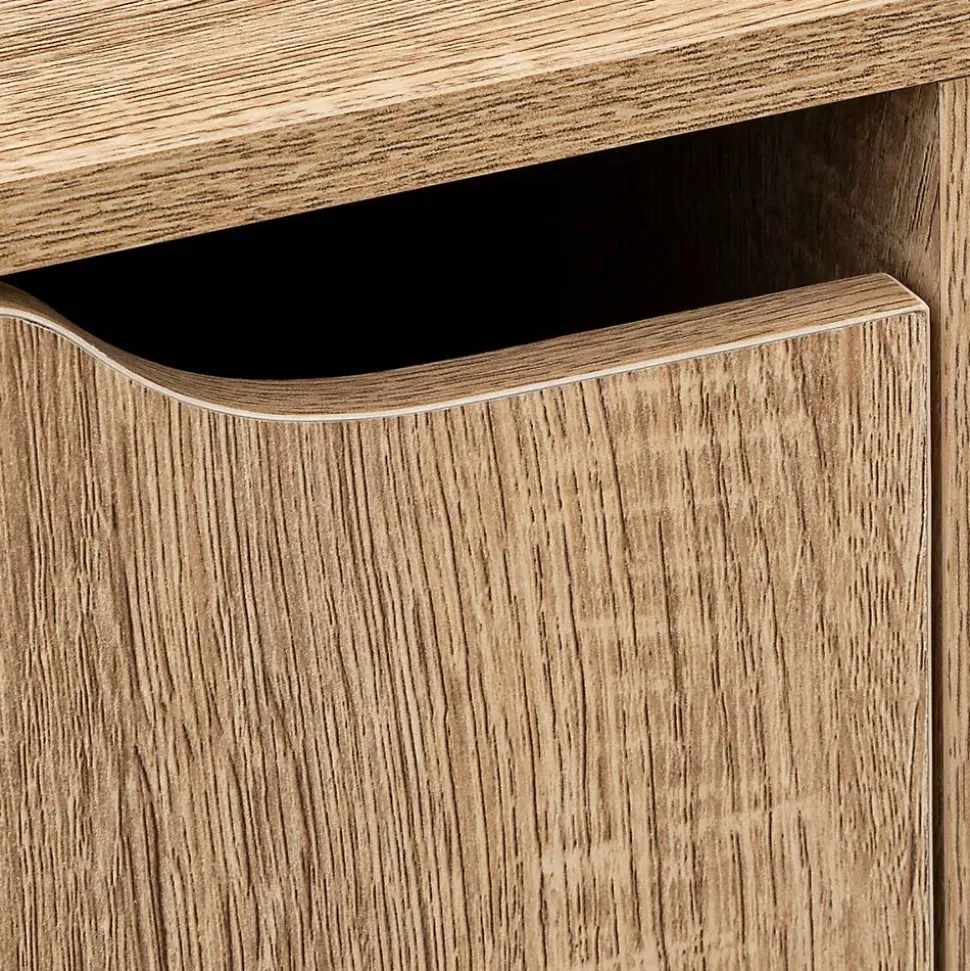 Étagère 4 cases porte Effet bois naturel Ceda - 5Five