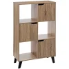 Étagère 6 cases porte Effet bois naturel Ceda - 5Five