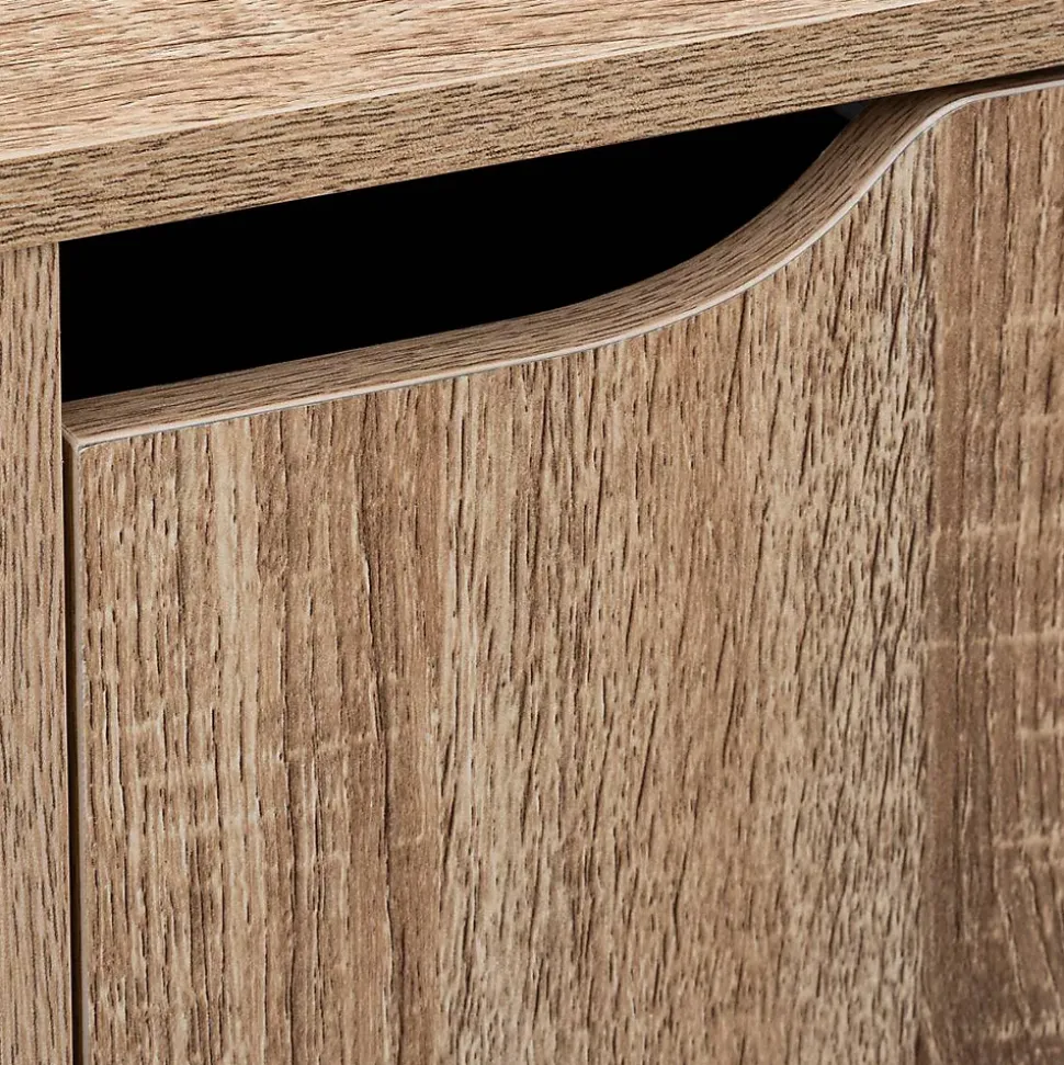 Étagère 6 cases porte Effet bois naturel Ceda - 5Five