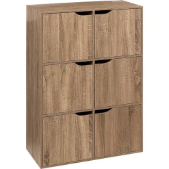 Étagère 6 cases porte Effet bois naturel Mix N' Modul - 5Five