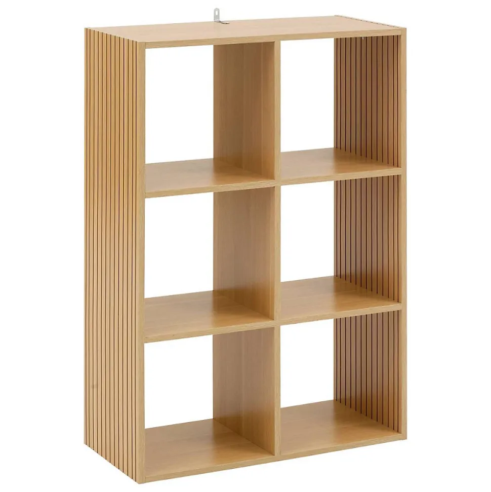 Étagère 6 cases Tasso effet bois naturel - Marron- 5five