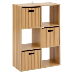 Étagère 6 cases Tasso effet bois naturel - Marron- 5five