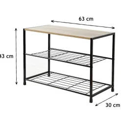 Étagère à chaussures 3 niveaux
