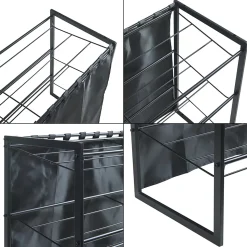 Étagère à chaussures Sel 80 x 32 x 60 cm noir en.casa