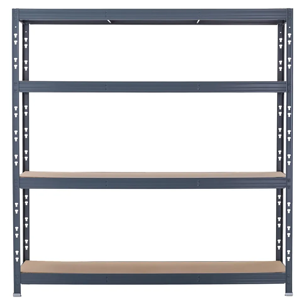 Étagère 4 plateaux H.180 cm x L.185 cm métal et bois