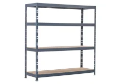Étagère 4 plateaux H.180 cm x L.185 cm métal et bois