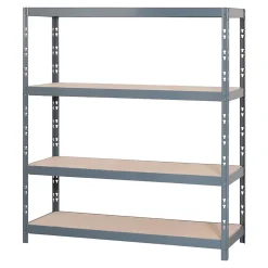 Étagère 4 plateaux H.180 cm x L.185 cm métal et bois