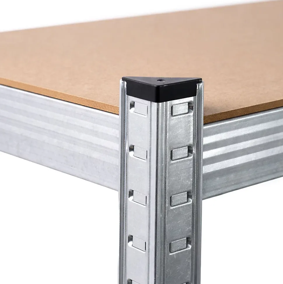 Étagère à pneus de garage en métal 120 cm 3 niveaux galvanisée argent 120x40x180 cm