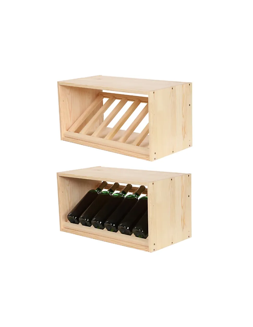étagère à Vin Rangement 6 Bouteilles Inclinées /