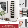 Étagère à Vin Murale pour 9 Bouteilles Porte Bouteilles Suspendu en Métal Casier à Vin Style Moderne
