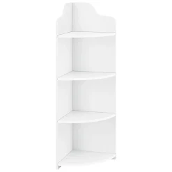 Étagère Angle Bjurholm pour Salle de Bain à 4 Niveaux 90 x 28 x 28 cm Blanc en.casa