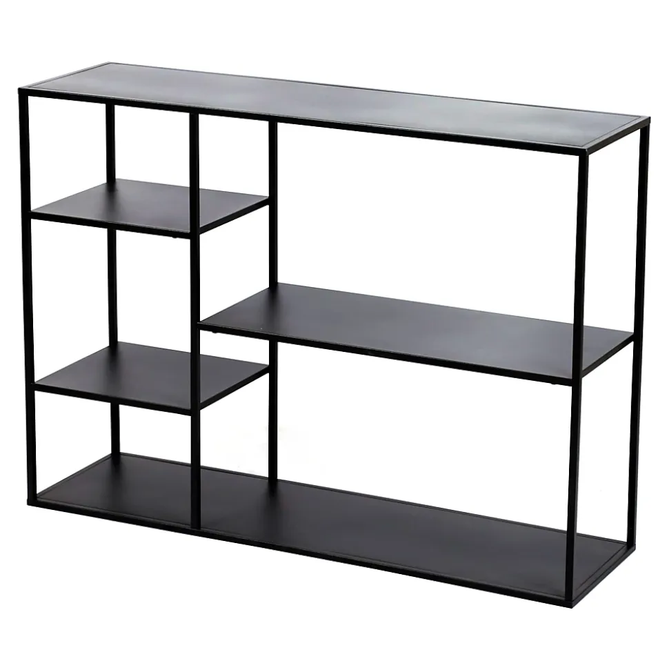 Étagère autoportante Isojoki 120 x 35 x 87,5 cm métal noir en.casa