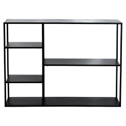 Étagère autoportante Isojoki 120 x 35 x 87,5 cm métal noir en.casa