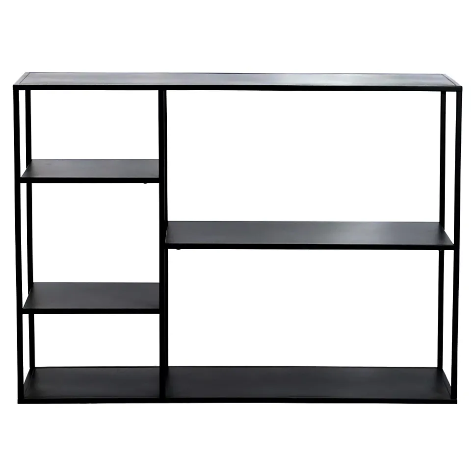 Étagère autoportante Isojoki 120 x 35 x 87,5 cm métal noir en.casa
