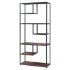 Étagère autoportante Oestre 180 x 83 x 34 cm noir effet noyer en.casa