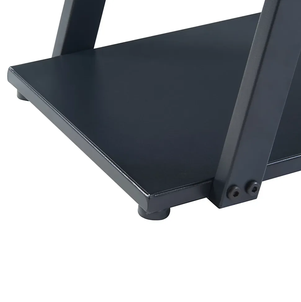 Étagère autoportante Rollag à 3 niveaux métal 72 x 40 x 25 cm noir en.casa
