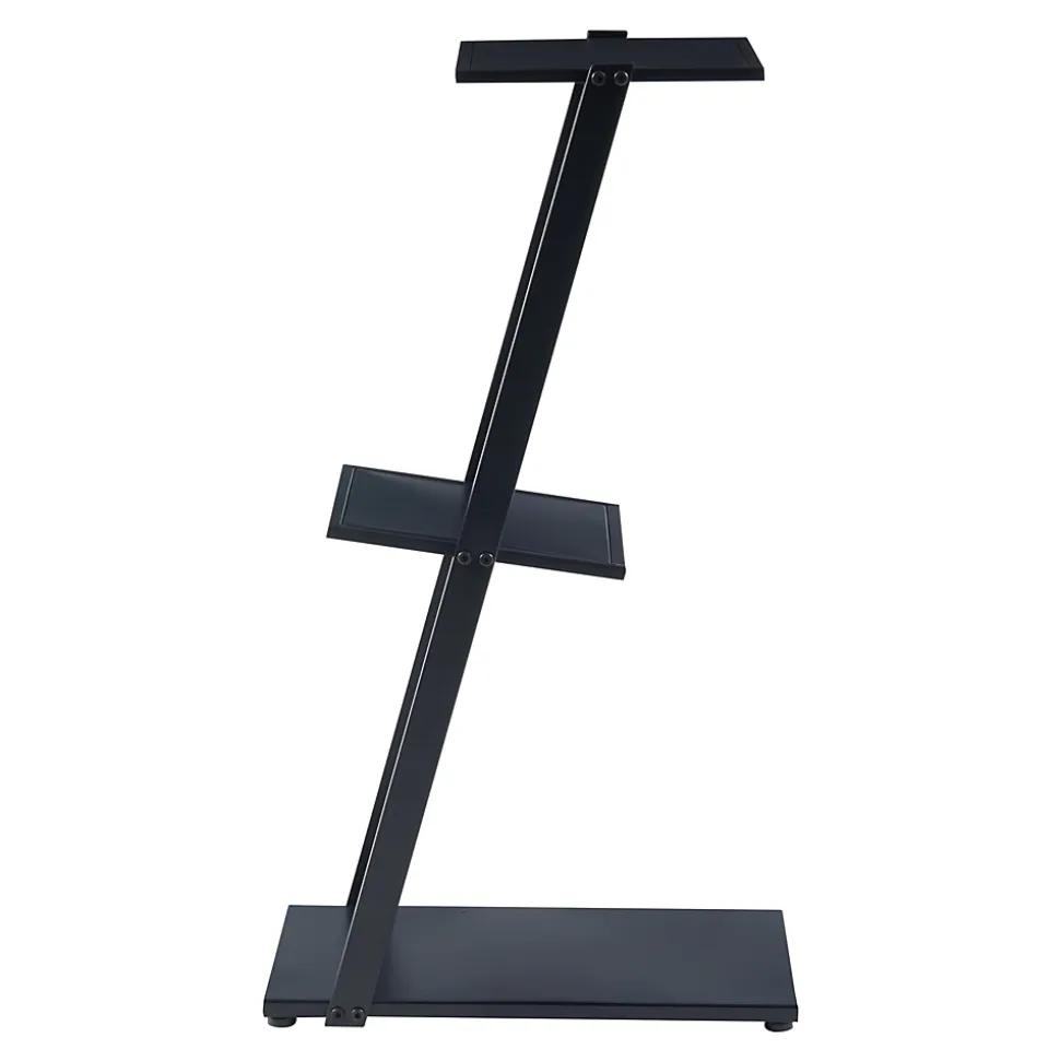 Étagère autoportante Rollag à 3 niveaux métal 72 x 40 x 25 cm noir en.casa