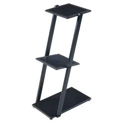 Étagère autoportante Rollag à 3 niveaux métal 72 x 40 x 25 cm noir en.casa
