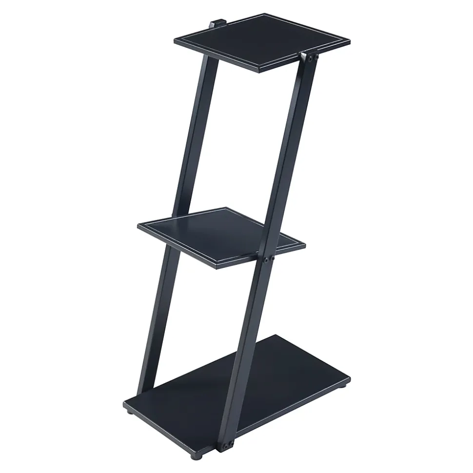 Étagère autoportante Rollag à 3 niveaux métal 72 x 40 x 25 cm noir en.casa