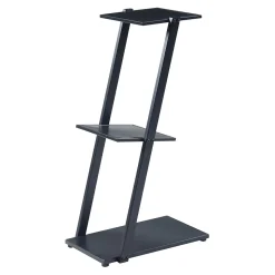Étagère autoportante Rollag à 3 niveaux métal 72 x 40 x 25 cm noir en.casa