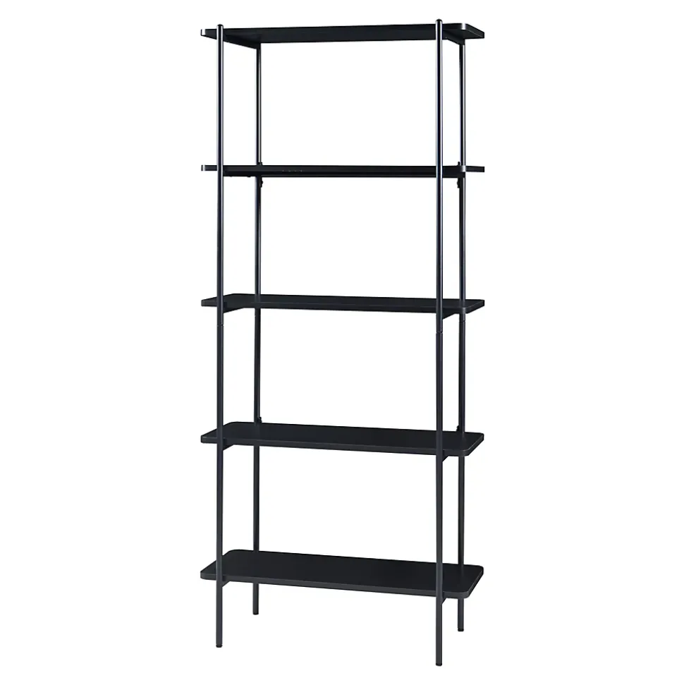 Étagère autoportante Samnanger 180 x 80 x 34 cm noir en.casa