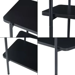 Étagère autoportante Samnanger 180 x 80 x 34 cm noir en.casa