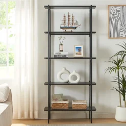 Étagère autoportante Samnanger 180 x 80 x 34 cm noir en.casa