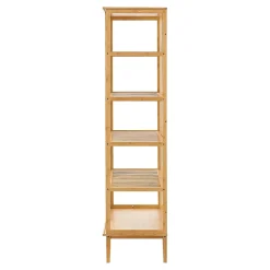 Étagère autoportante Trundholm en bambou 185 x 80 x 45 cm naturel en.casa