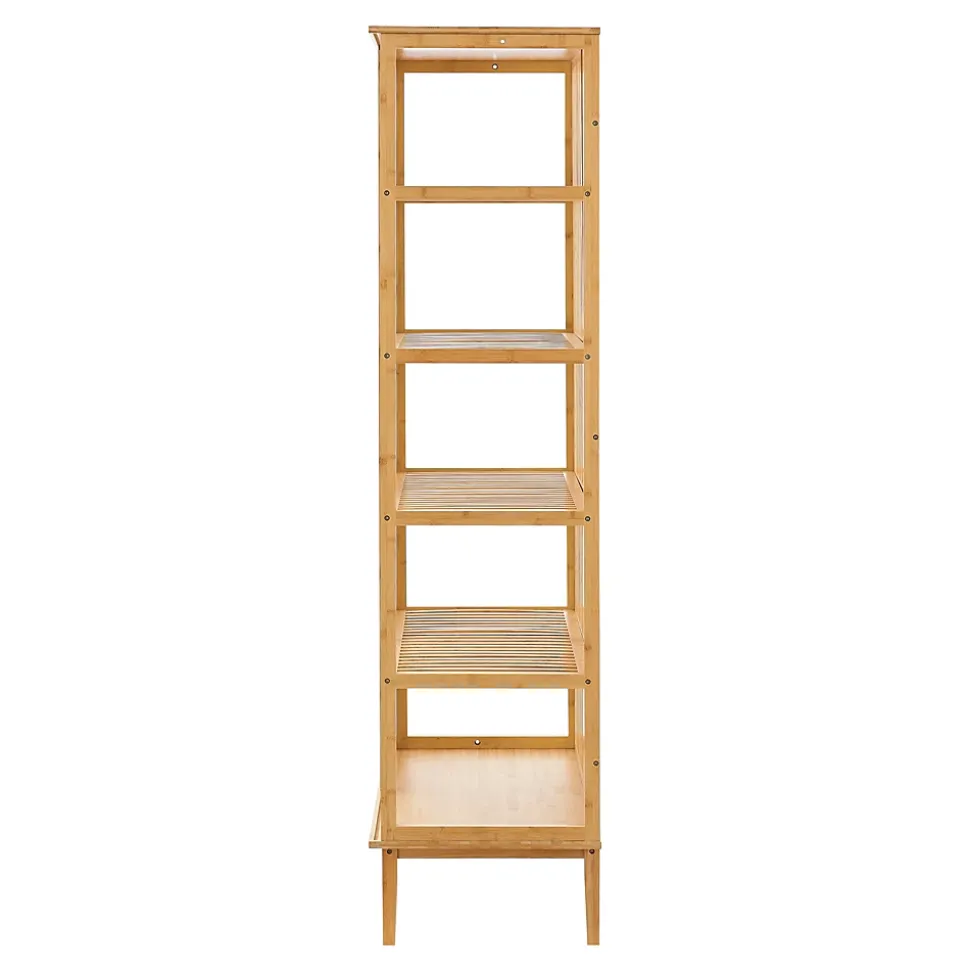 Étagère autoportante Trundholm en bambou 185 x 80 x 45 cm naturel en.casa