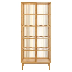 Étagère autoportante Trundholm en bambou 185 x 80 x 45 cm naturel en.casa