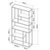 Étagère autoportante Vehmaa acier 188 x 90 x 30 cm noir en.casa
