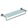Étagère avec porte-serviettes en verre et acier inoxydable chromé H.40 cm Cavally GoodHome