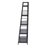 Étagère bibliothèque de rangement style industriel incliné 5 niveaux 70L x 35l x 150H cm noir