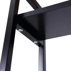 Étagère bibliothèque de rangement style industriel incliné 5 niveaux 70L x 35l x 150H cm noir