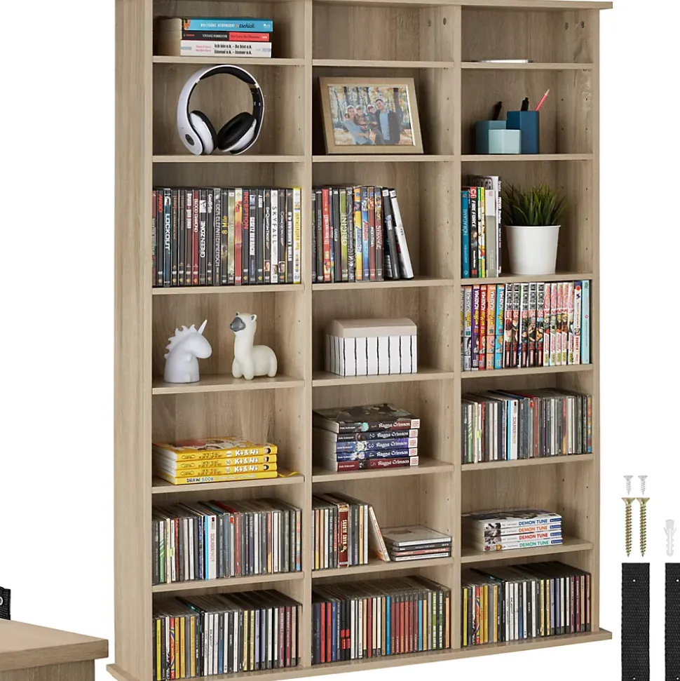 Étagère bibliothèque Stevie 105,5x19x136,5cm aspect bois