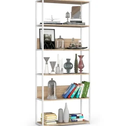 Étagère blanc / chêne sonoma, 80 x 192 x 32 cm