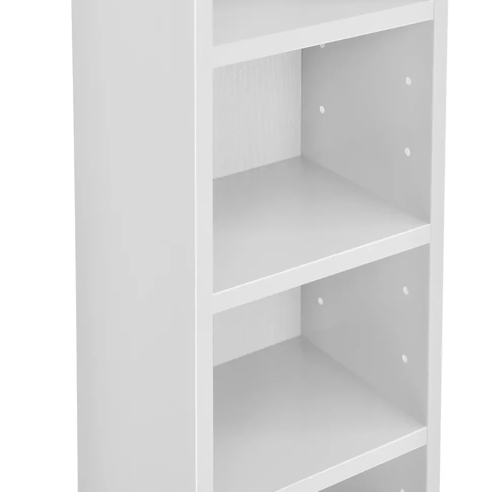 Étagère CD Tynset 175 x 20 x 20 cm blanc en.casa