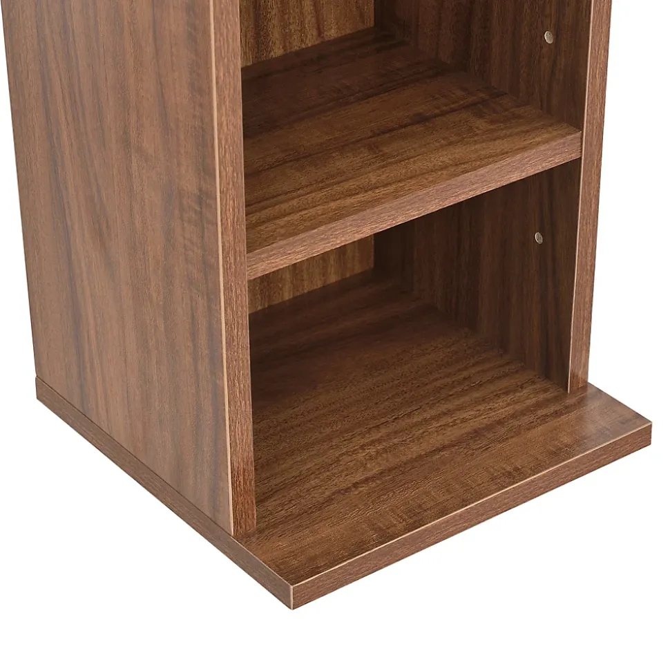 Étagère CD Tynset 175 x 20 x 20 cm effet noyer en.casa