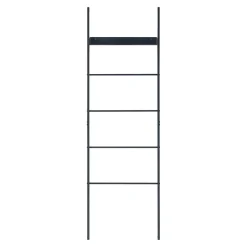 Étagère échelle Oeksnes acier 160 x 50 x 28 cm noir en.casa