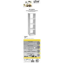 Étagère colonne 4 cases Blanc Mix N' Modul - 5Five