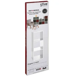 Étagère colonne 3 cases Blanc Mix N' Modul - 5Five