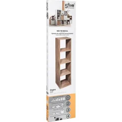 Étagère colonne 4 cases Effet chêne naturel Mix N' Modul - 5Five