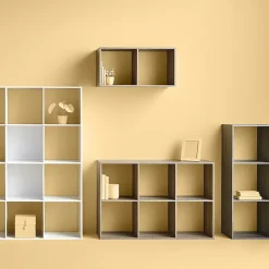 Étagère colonne 3 cases indus Effet bois foncé Mix N' Modul - 5Five