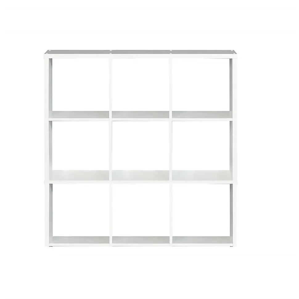 Étagère cube 9 casiers décor blanc - Classico