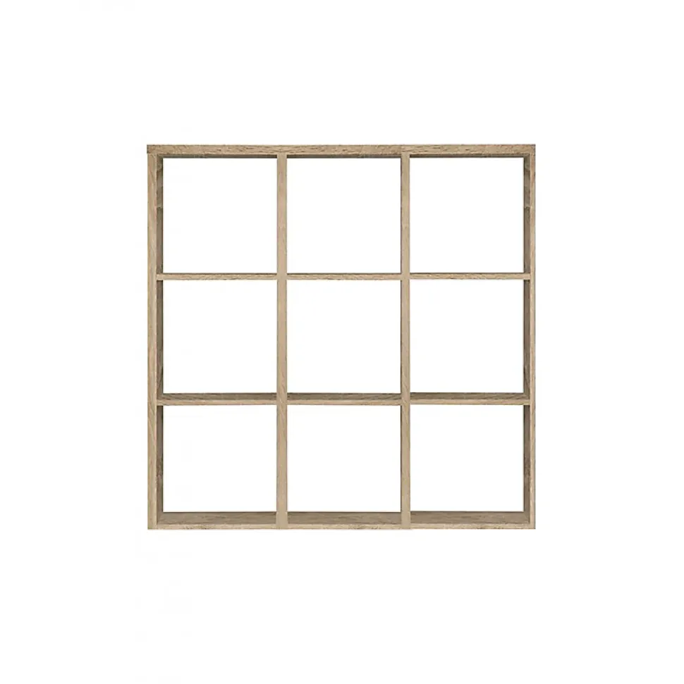 Étagère cube 9 casiers décor chêne - Classico