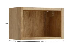 Étagère cube de salle de bain suspendue 30 x 20 cm NOVA chêne Coast Evoke