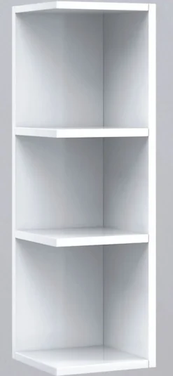 Étagère d'angle coloris blanc brillant, 65 x 20 x 21 cm
