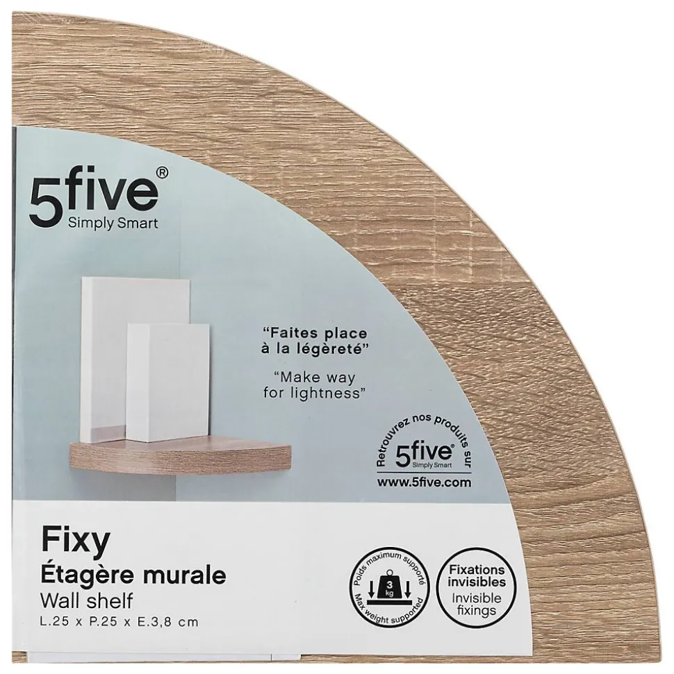 Étagère d'angle Effet chêne naturel Fixy - 5Five